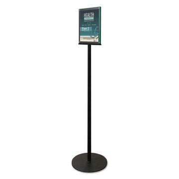 deflecto® Double-sided Magnetic Sign Display, 8 1-2 X 11 Insert, 56" Tall, Clear-black freeshipping - TVN Wholesale